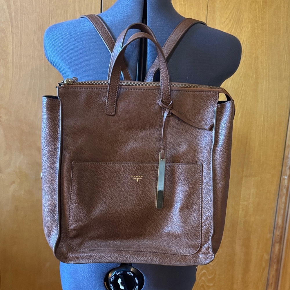 Tahari Chocolate Leather Bag